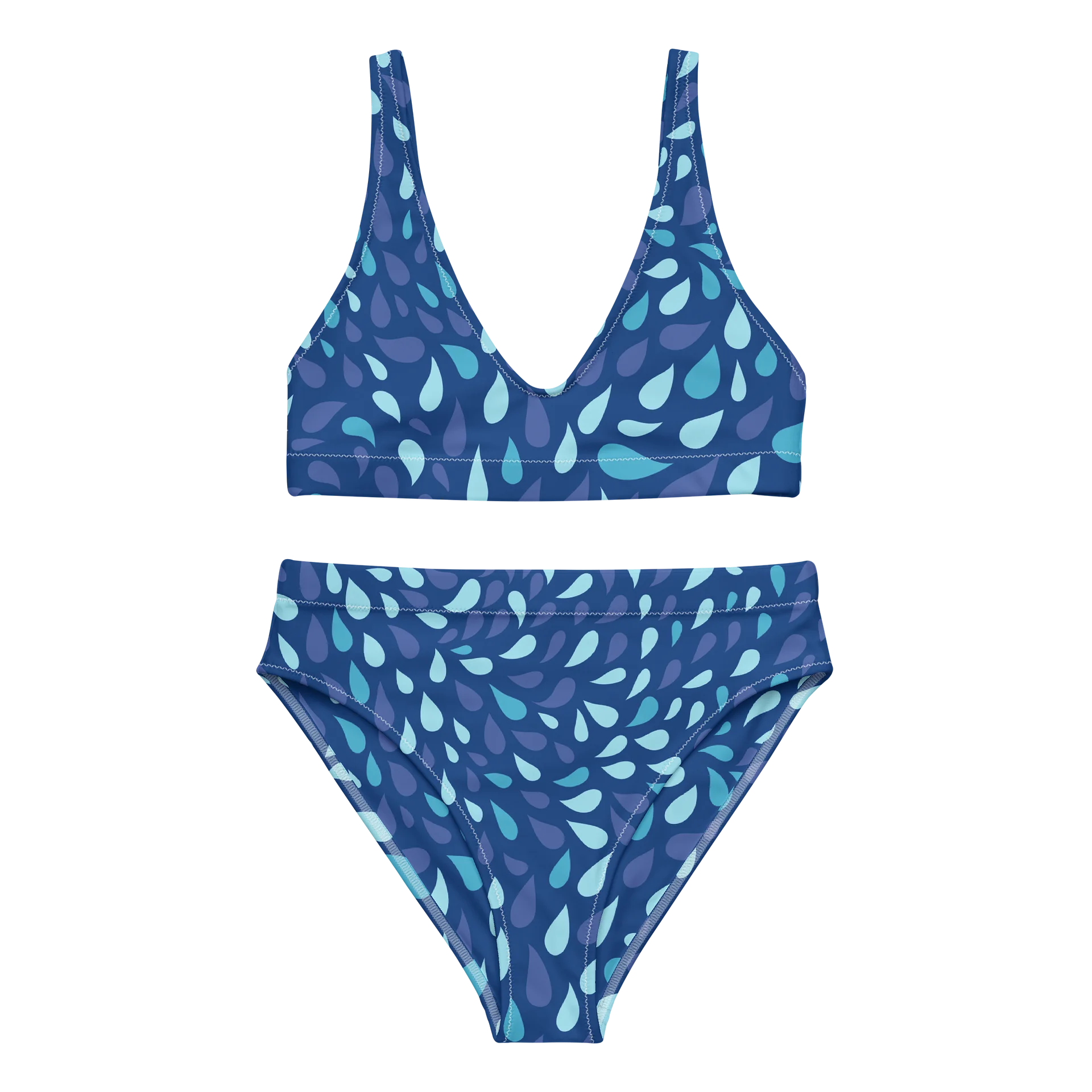 His House Womens High Waisted Bikini Set - Blue Wave product image (5)
