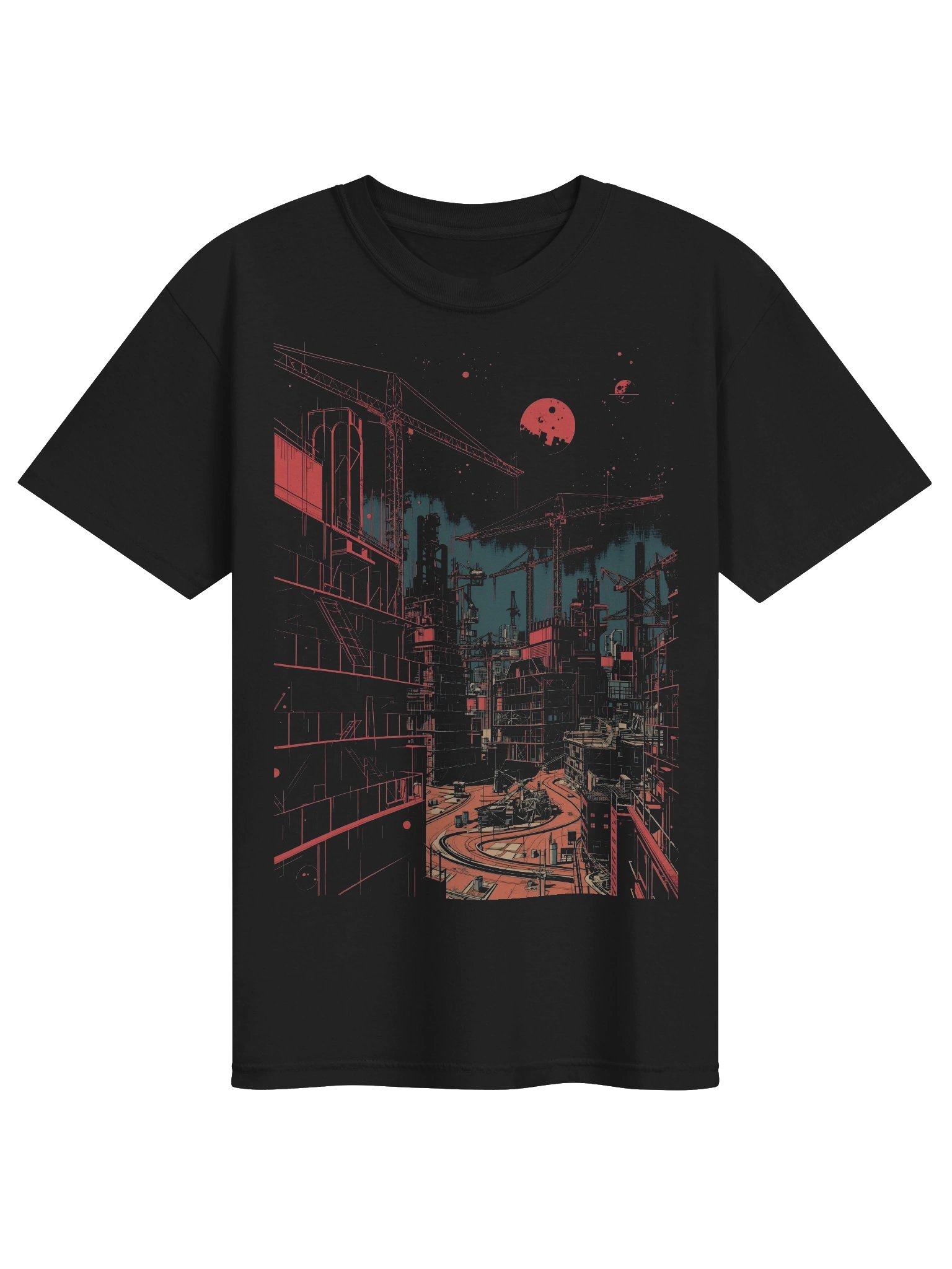 Red Moon Constructionscape Heavyweight T-Shirt product image (1)