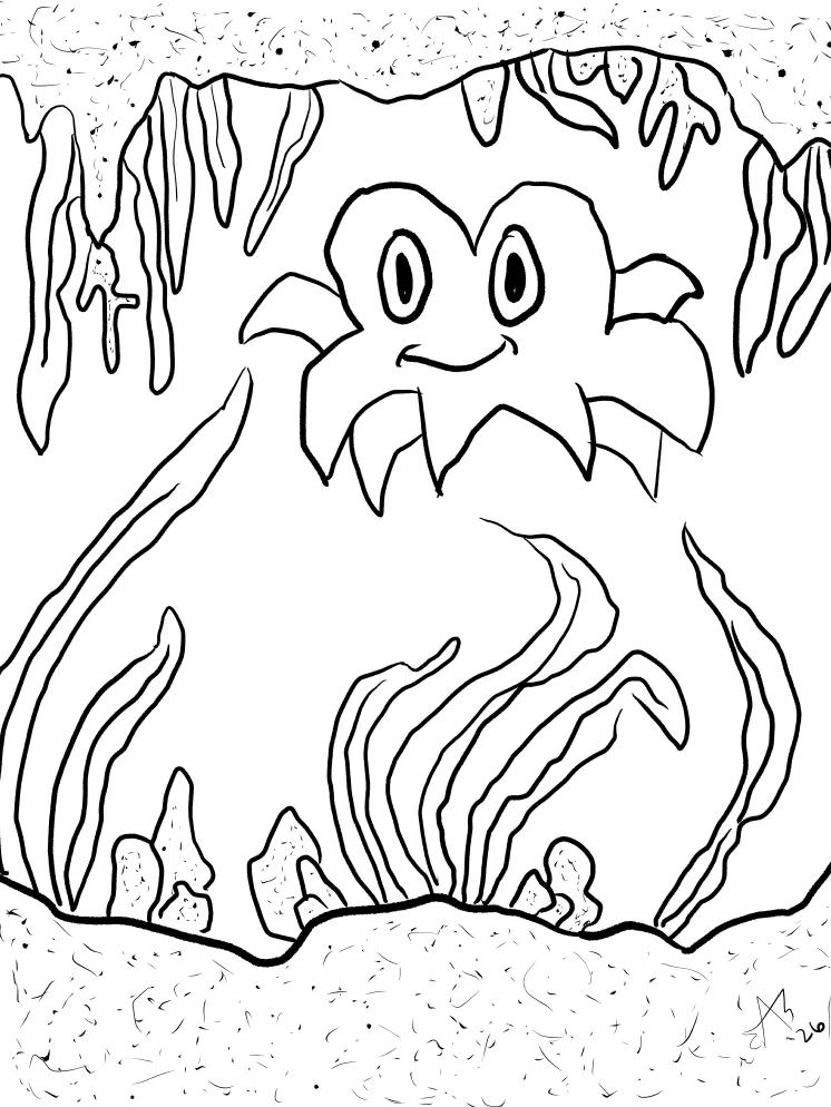 Cave Heart Octo coloring page 2026 product image (1)