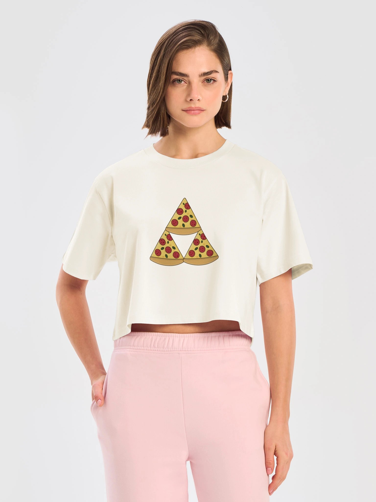 Triforce of Pizza Crop Top product image (22)