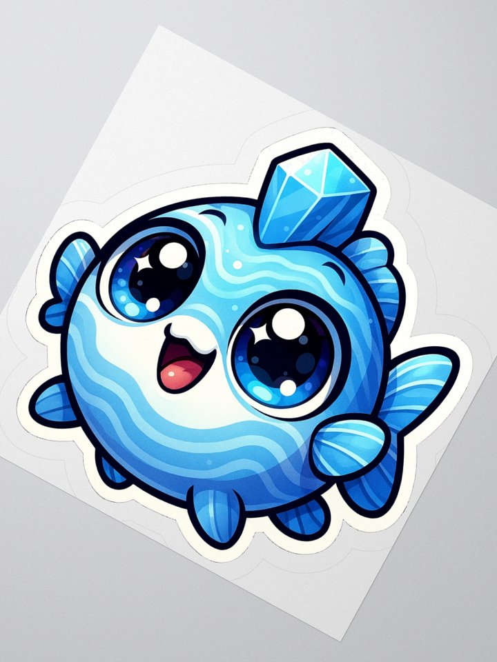 Blue Agate Fish Kiss Cut Sticker product image (4)
