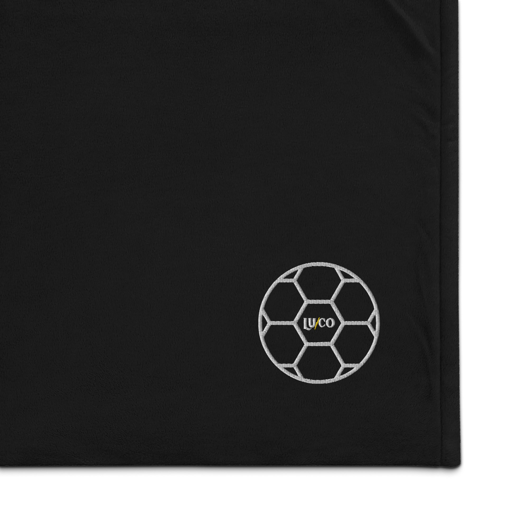 Soccer Ball Embroidered Fleece Blanket product image (1)