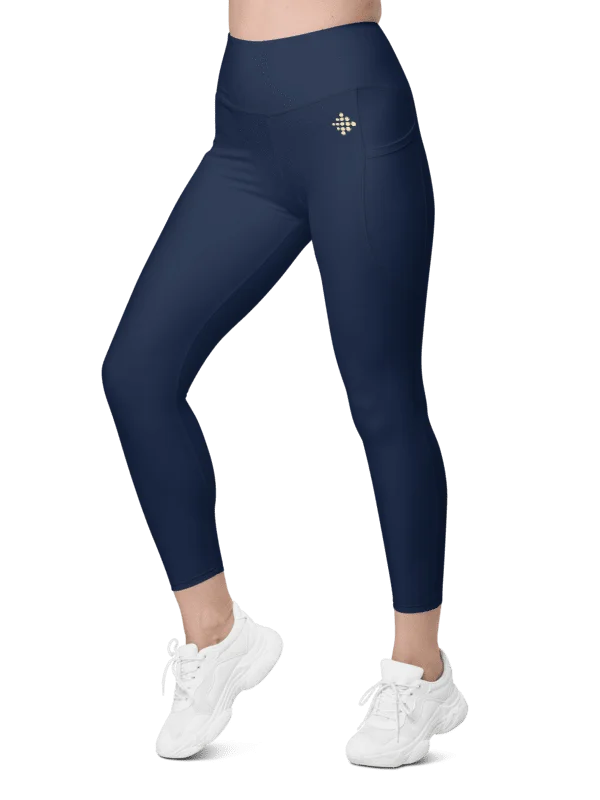 Abstract Blue Leggings with Pockets product image (1)
