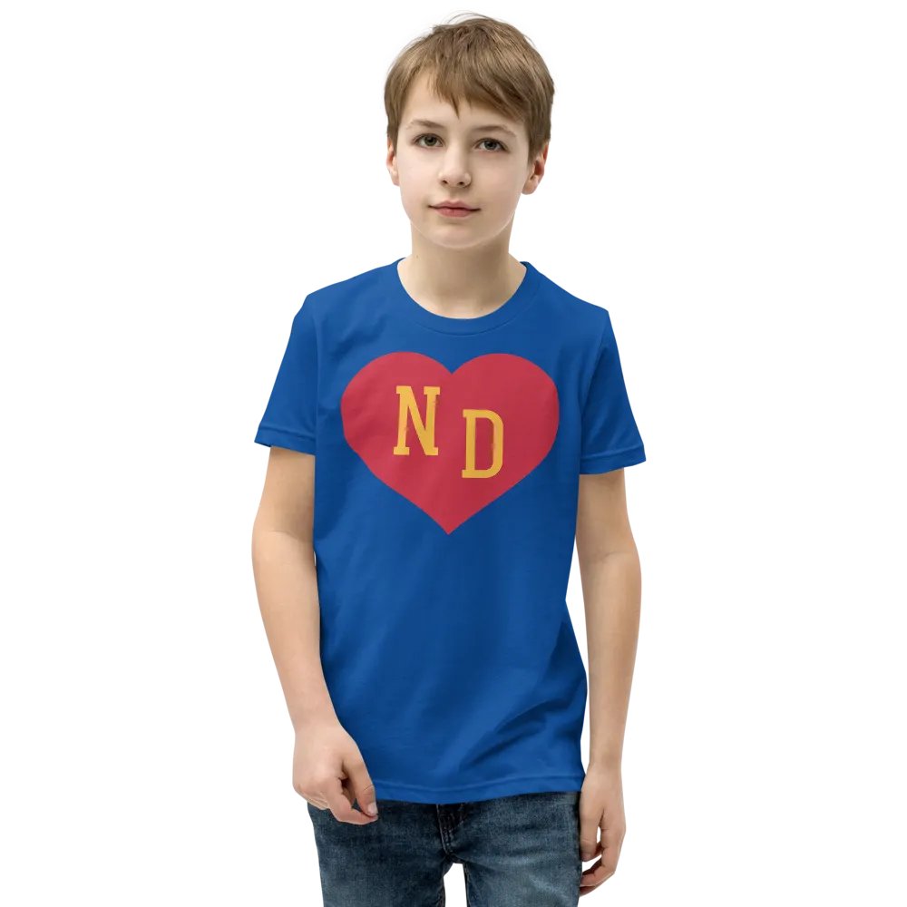 ND Heart Red Unisex Youth T-shirt product image (2)