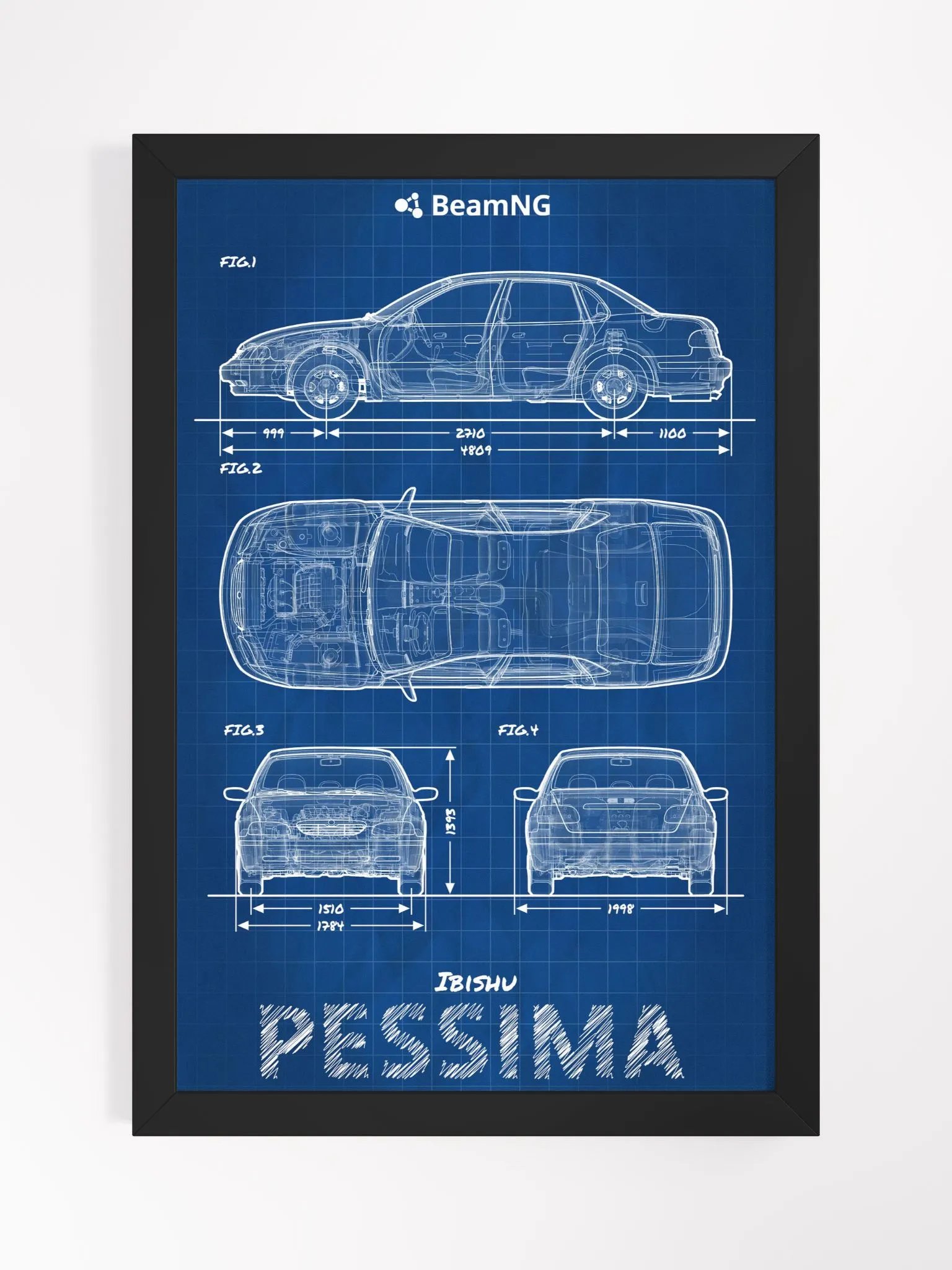 Framed Poster: Ibishu Pessima (1996 - 2000) Blueprint product image (1)