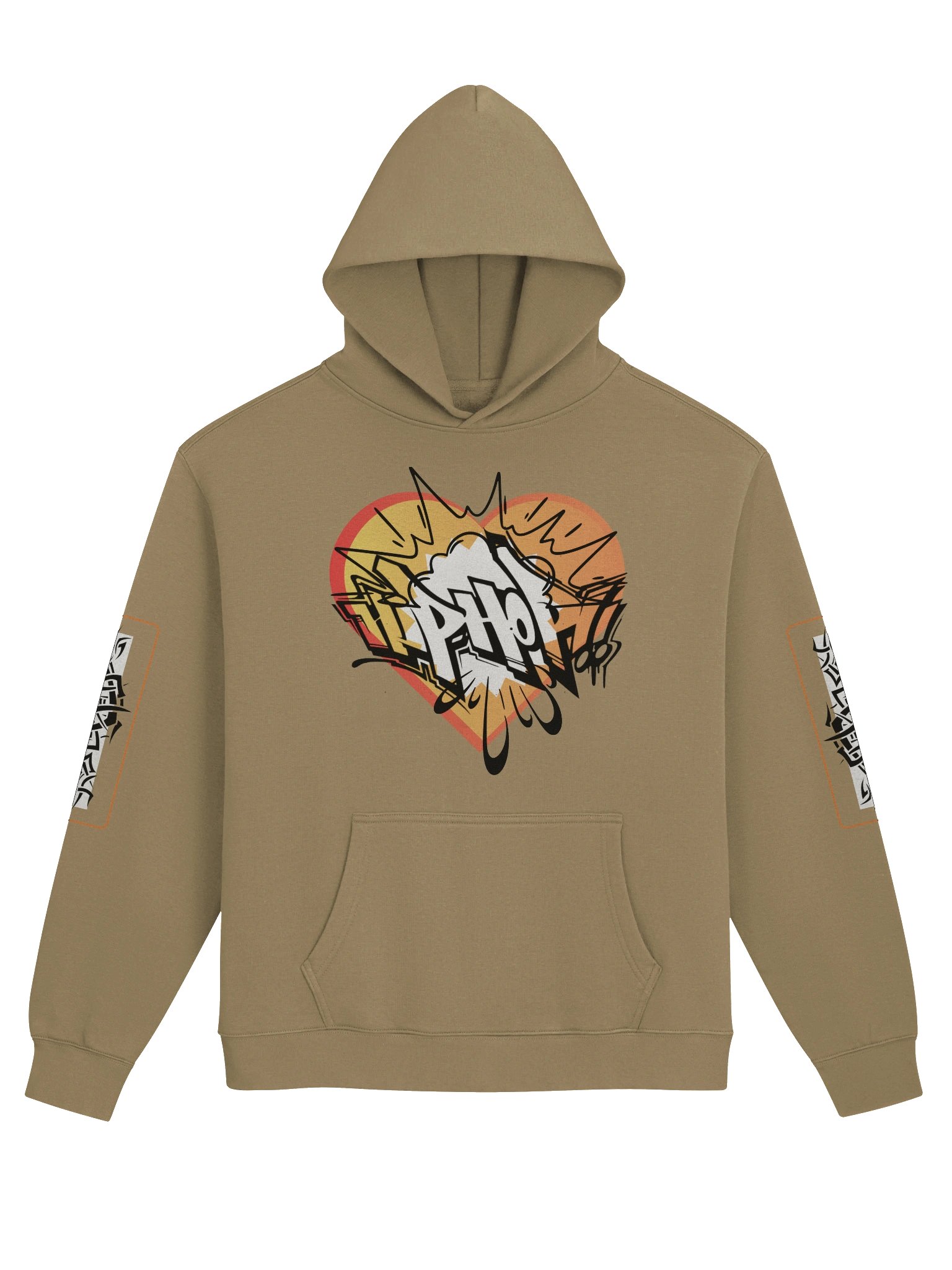 Graffiti Heartbeat Oversized Hoodie product image (45)