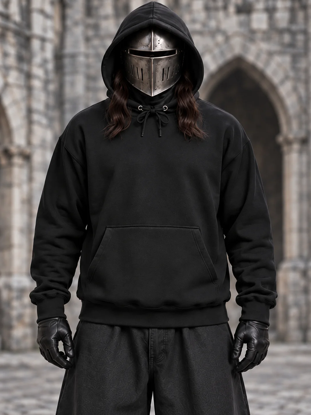 The Shattered Crown Hoodie – Silver & Crimson Dark Fantasy Design product image (2)