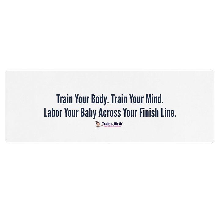 Train for Birth® White/Navy Yoga Mat product image (1)