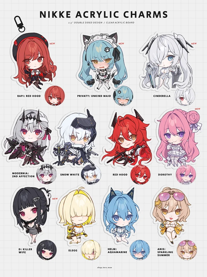 NIKKE Acrylic Charms Vol.2 product image (1)