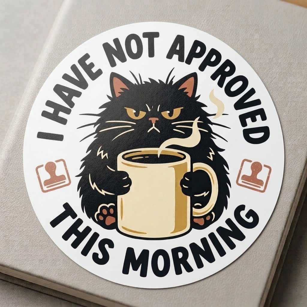 I have NOT approved this Morning Vinyl Sticker product image (1)