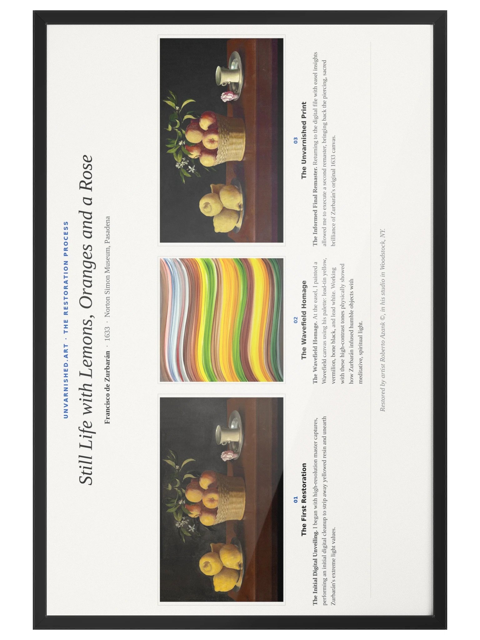 Still Life with Lemons, Oranges and a Rose — Framed Process Poster product image (4)