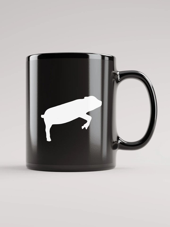 Leaping Pig (Black Glossy Mug) product image (1)