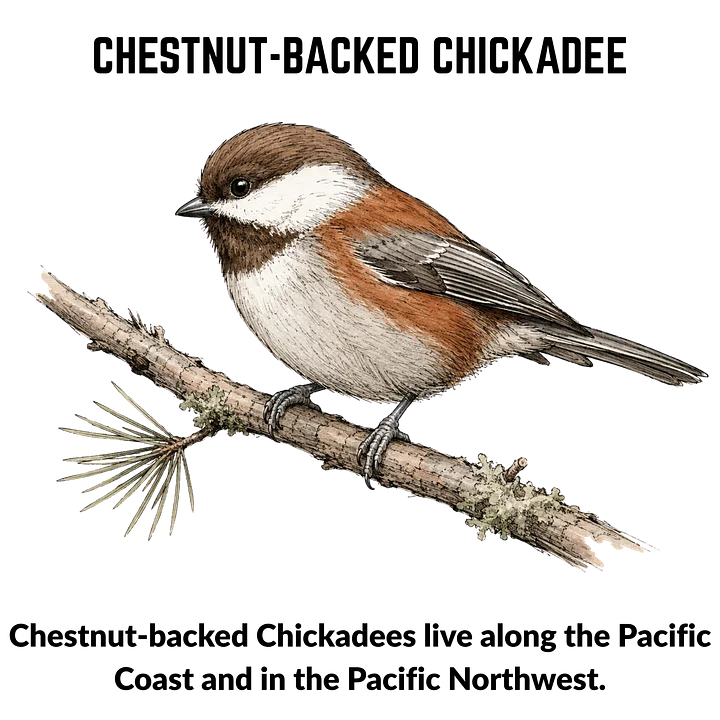 Youth Chestnut-backed Chickadee Tee product image (11)