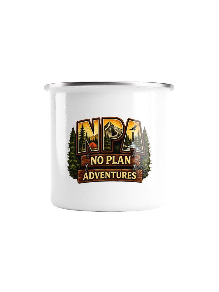 No Plan Adventures Outdoor Logo Enamel Mug product image (2)