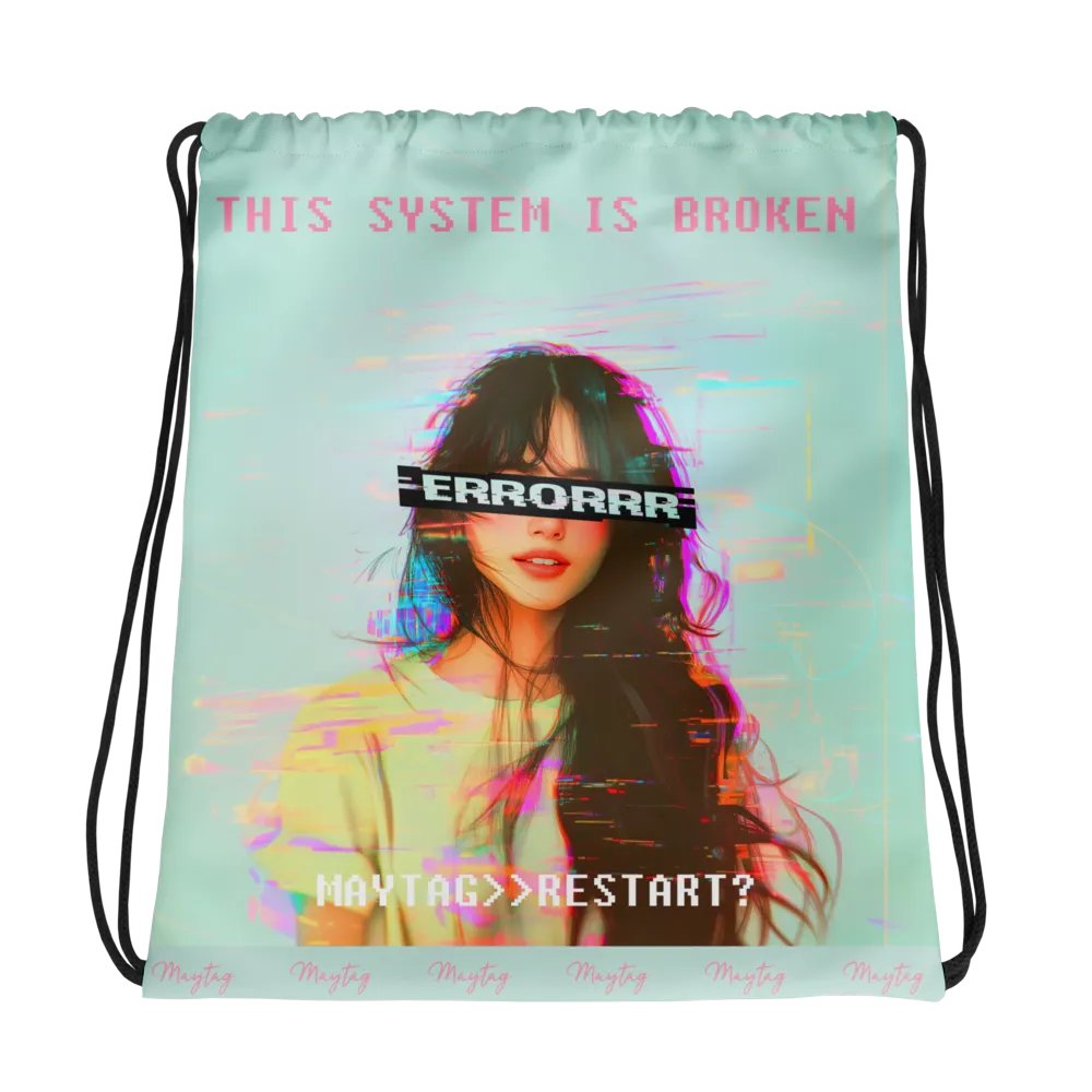 "This System is Broken" Drawstring Bag product image (1)