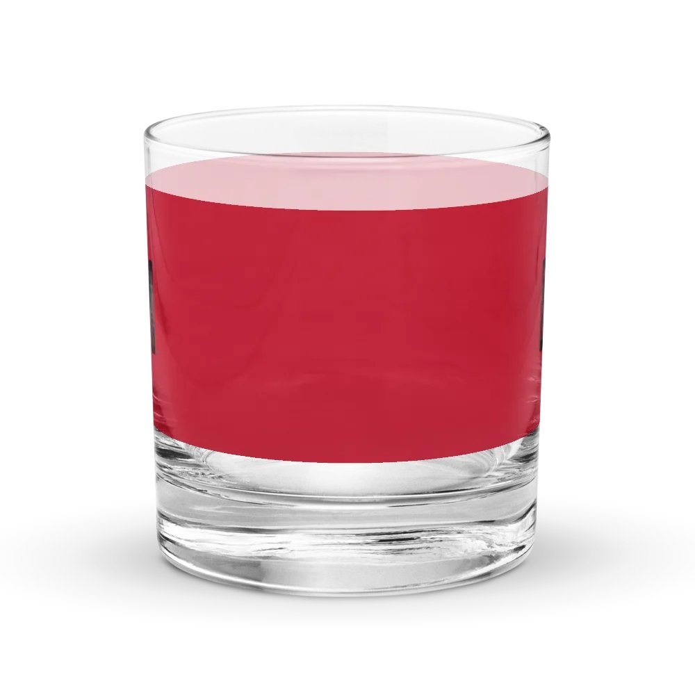 Demeowcracy Plaid Letters Red Chromatic Rocks Glass product image (4)