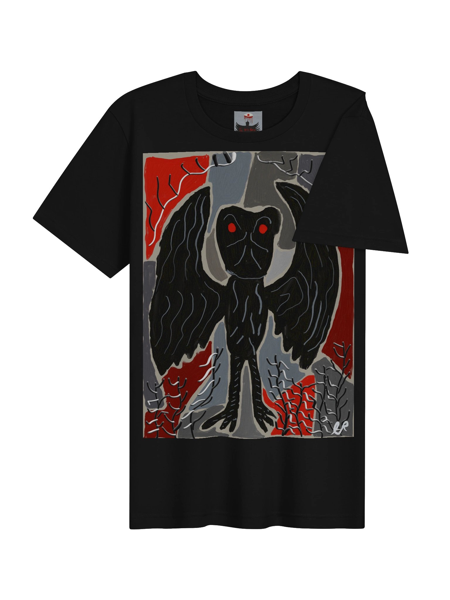 Red-Eyed Abstract Mothman Creature Tee product image (4)