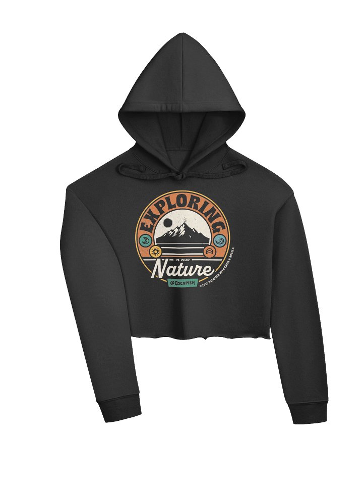 Exploring Nature: Mountains Crop Hoodie product image (2)
