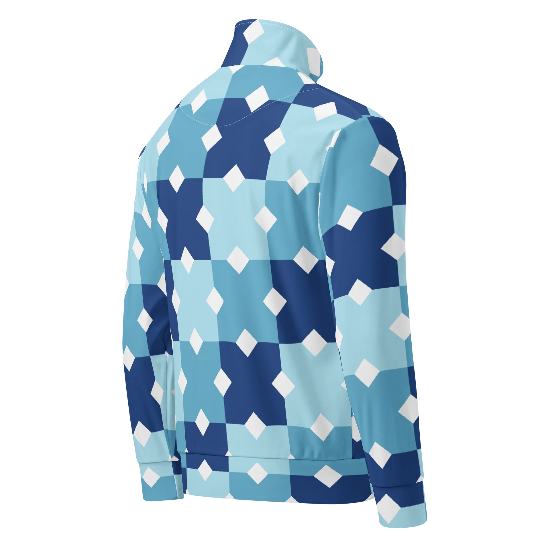 Blue Mosaic Print Track Jacket product image (2)