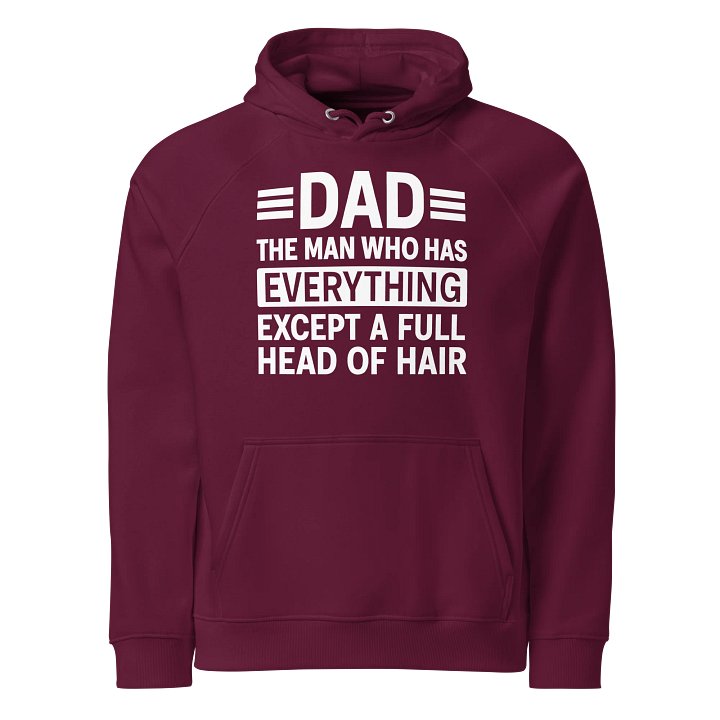 Funny Dad Shirts Hoodie | Organic Cotton Raglan, Bald Dad Gift, Father’s Day product image (9)