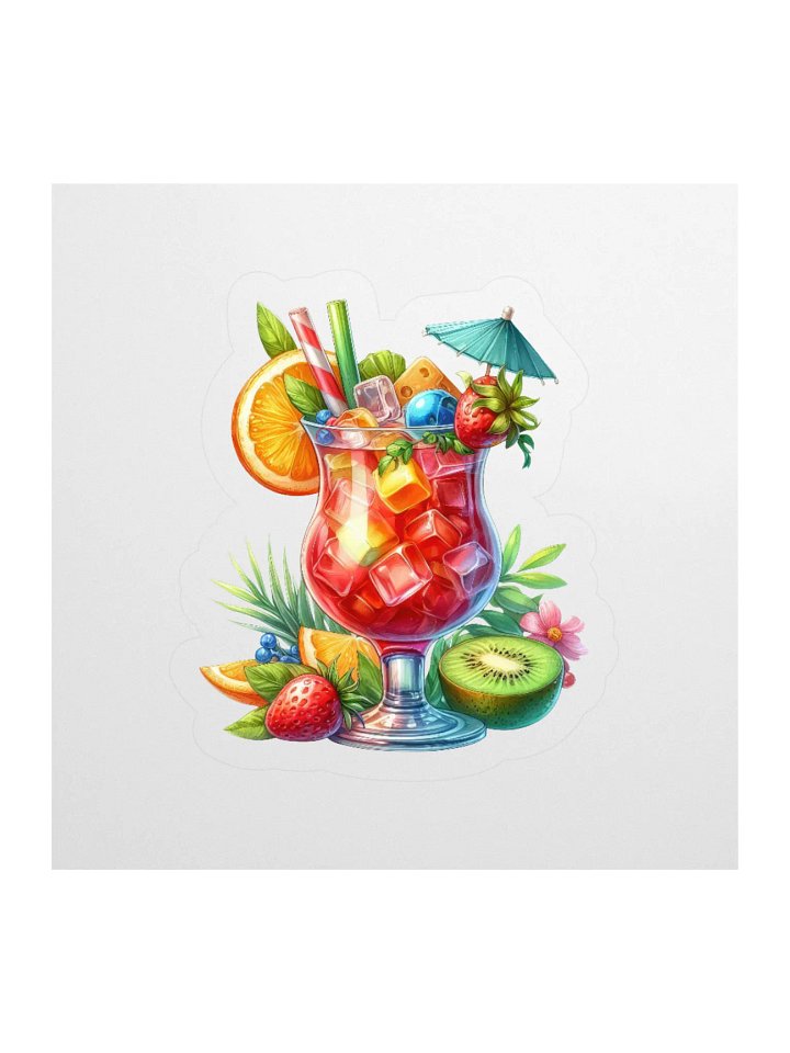 Summer Drink Kiss Cut Stickers. product image (1)