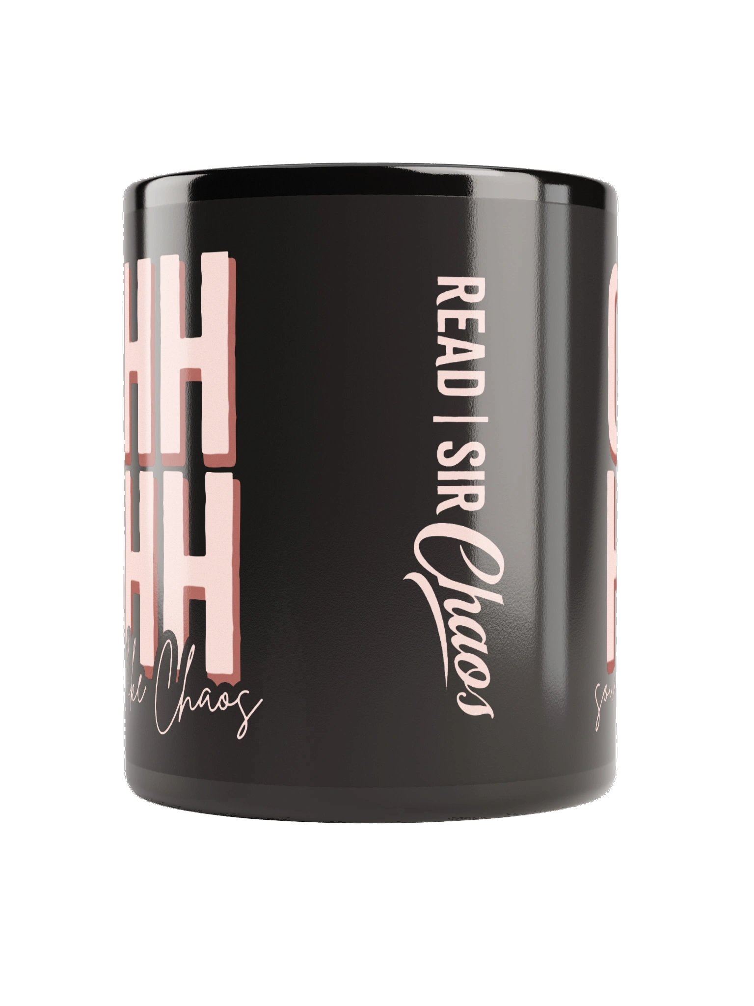 Ohhhhh Sounds Like Chaos Black Mug (Pink) product image (2)