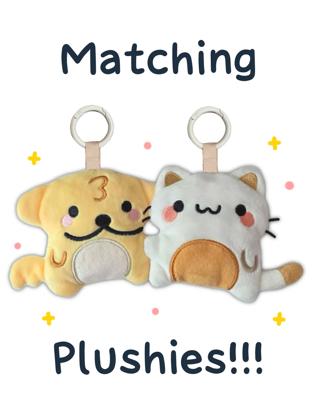 Suni & Luna Silly Matching Plushie Pendants (PRE-ORDER) product image (1)
