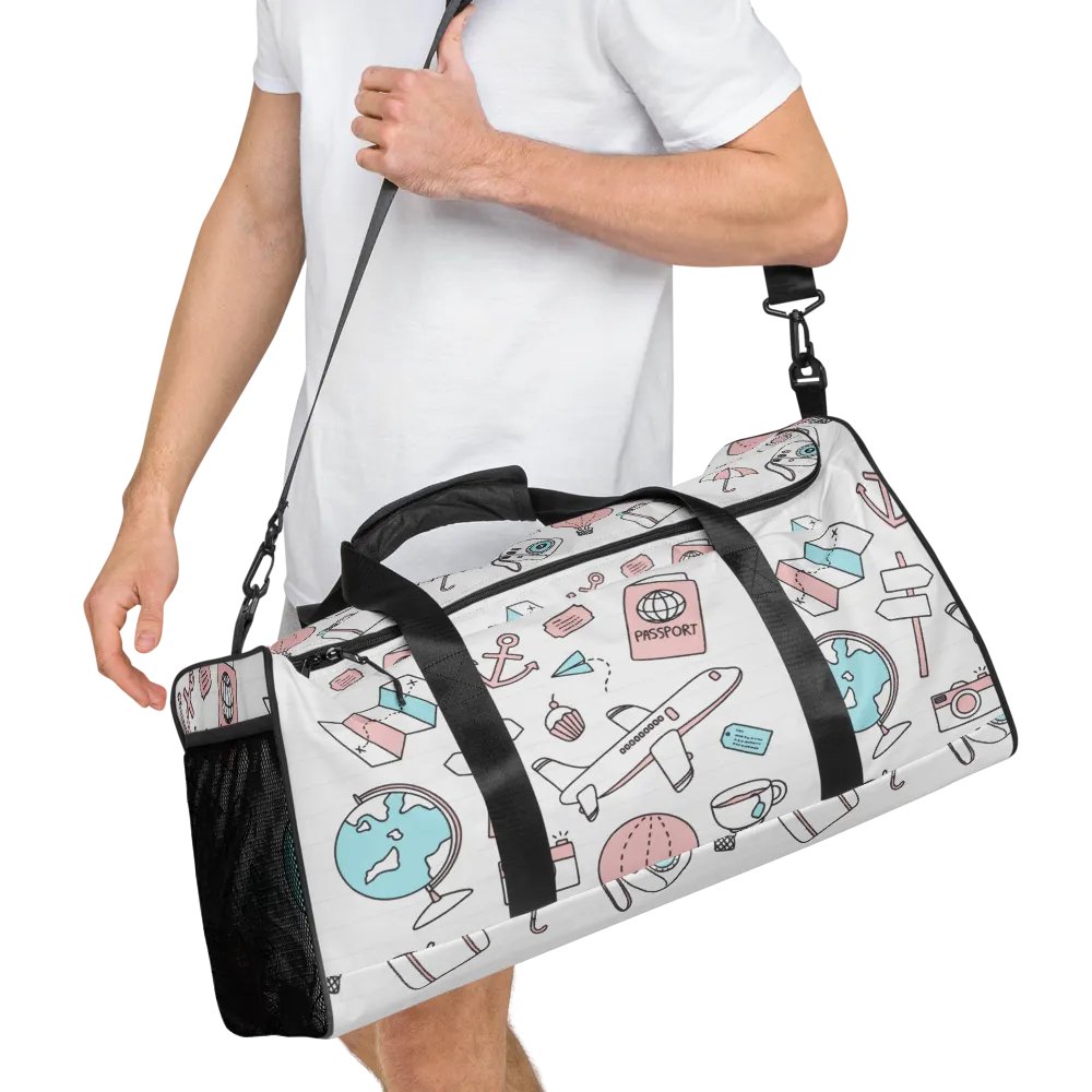 Travel Icons Canvas Duffle Bag product image (4)