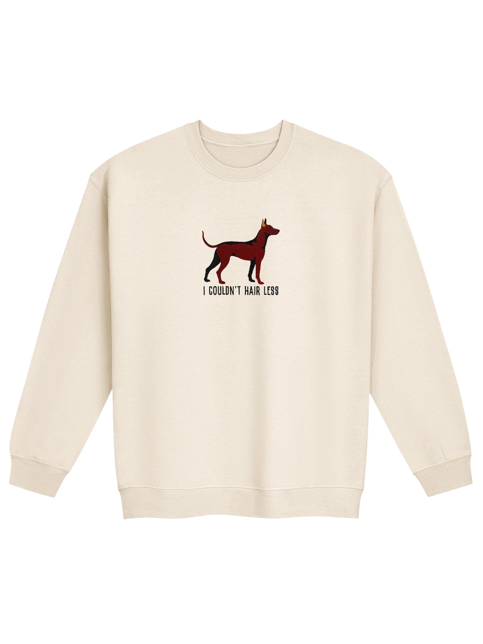 I Couldn't Hair Less Sweatshirt (Embroidered) of a Xoloitzcuintli(Liver) product image (4)