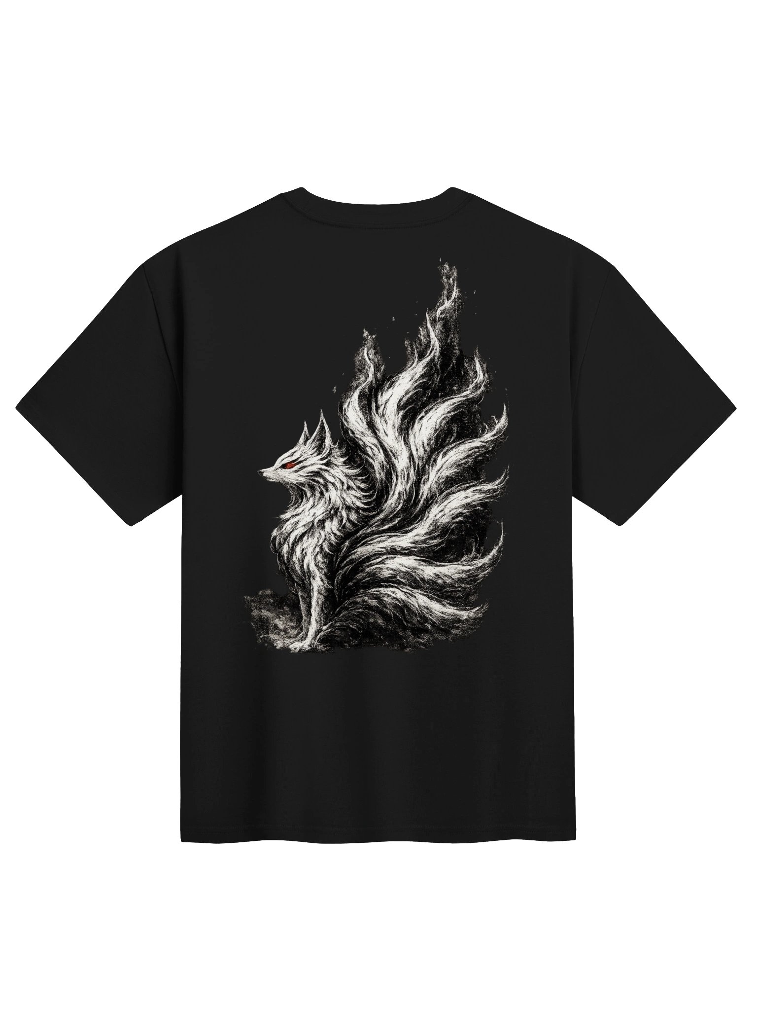 Void Kitsune – Nine-Tailed Fox Oversized Graphic T-Shirt | Japanese Mythology Streetwear product image (1)