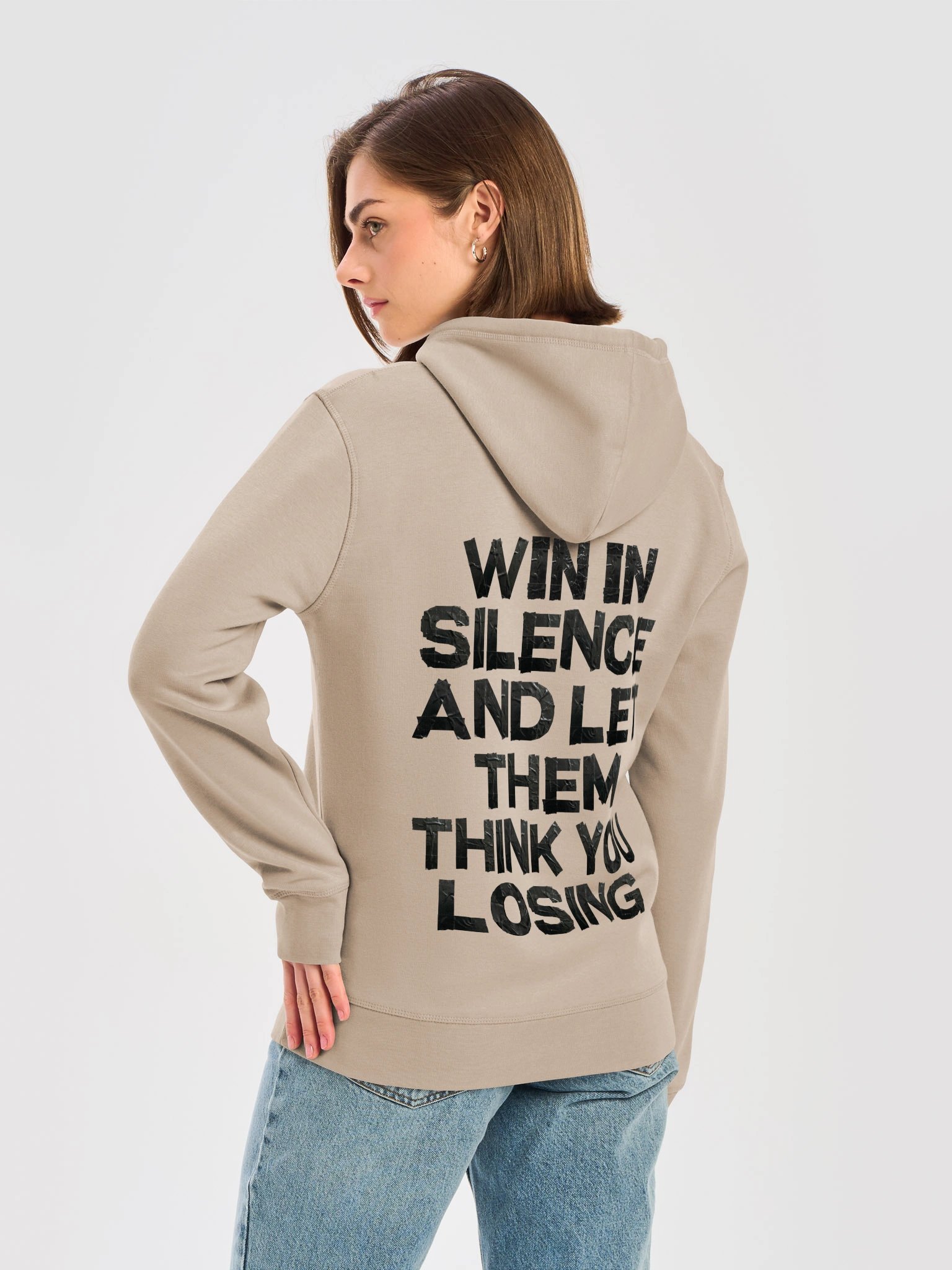 Win in Silence ladies Hoodie product image (6)