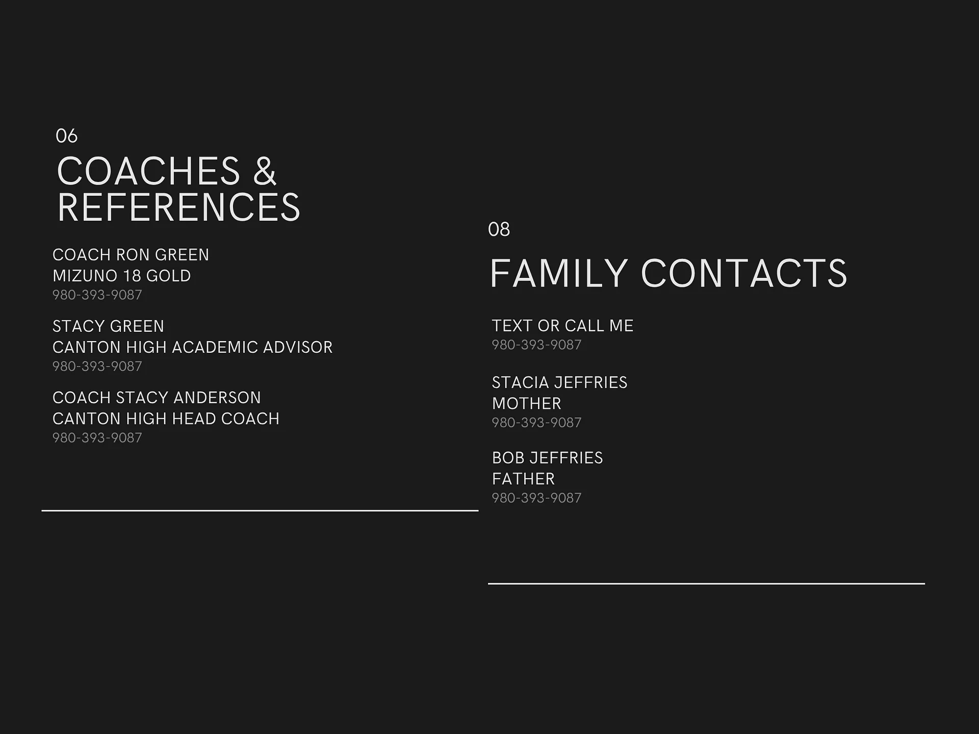 Athlete Recruiting Website Template, Create Your Own Player Profile Link (No Subscription, Canva Editable) product image (6)