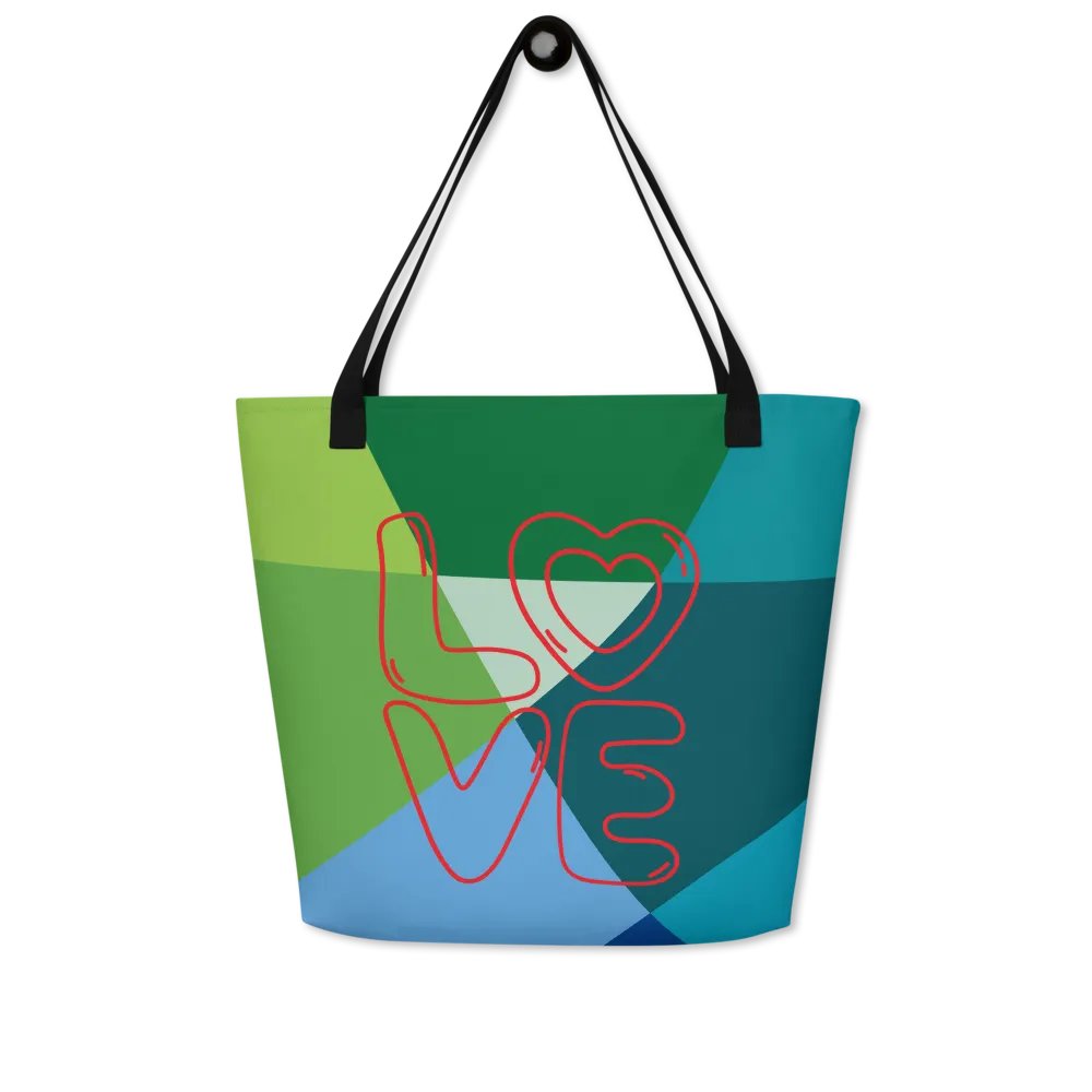 “Love” Multi-color Geometric Tote Bag product image (4)