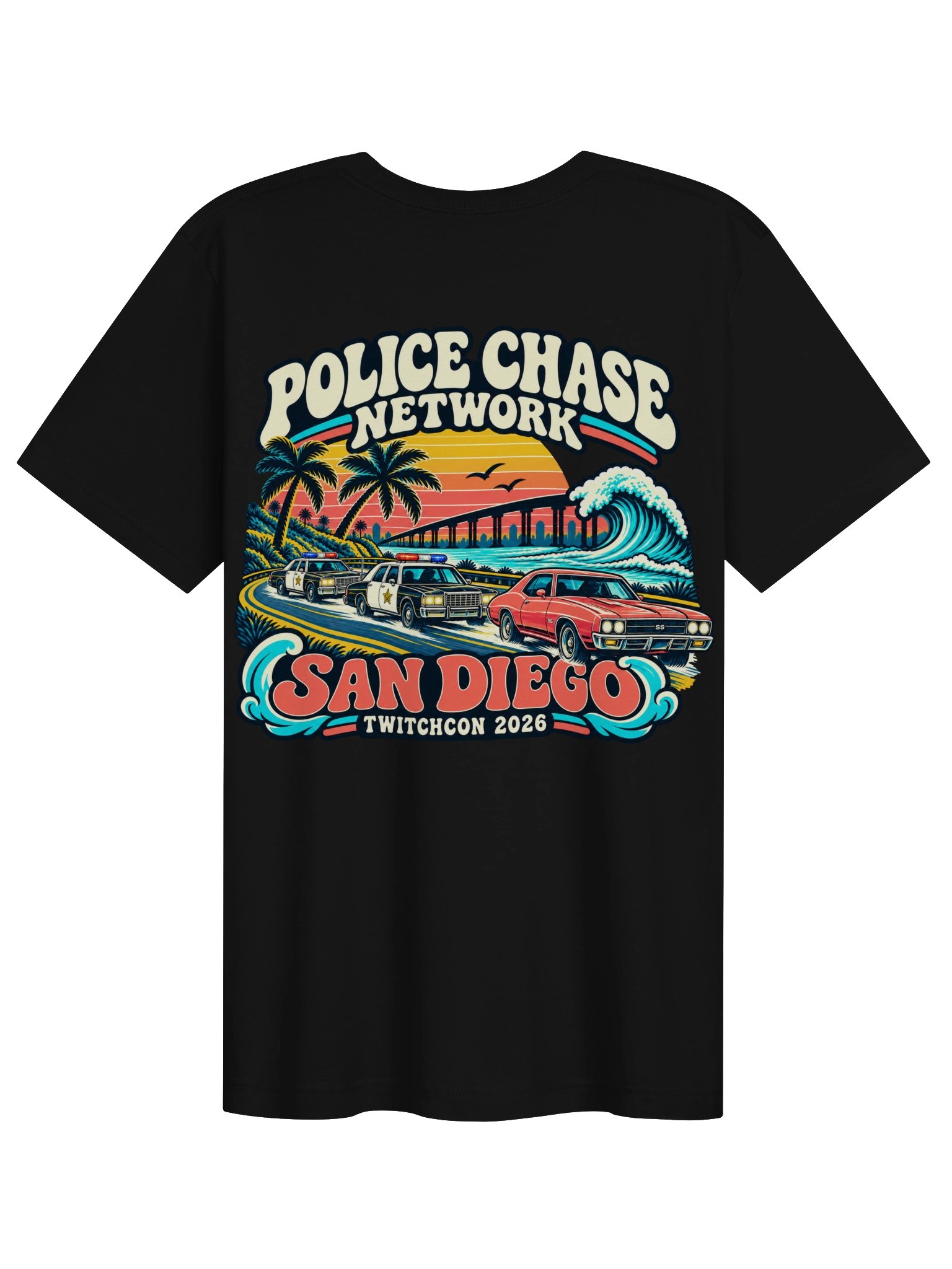 Police Chase Network San Diego 2026 Tee product image (9)