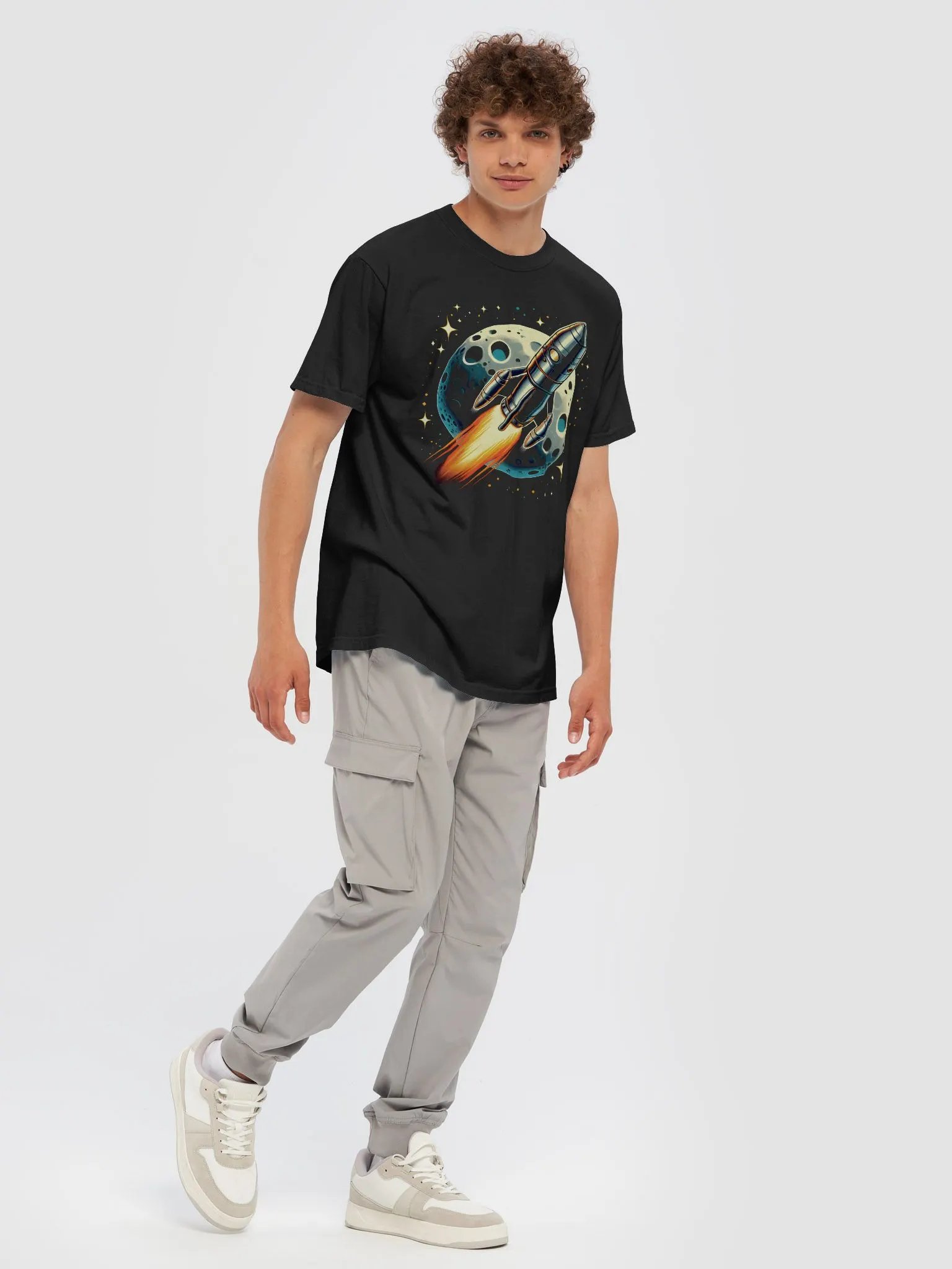 Galactic Blastoff Rocket Ship T-Shirt product image (5)