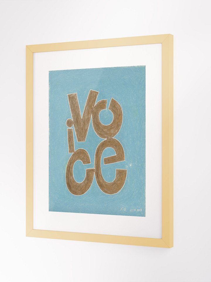 Voice 10.21.19 print framed product image (2)