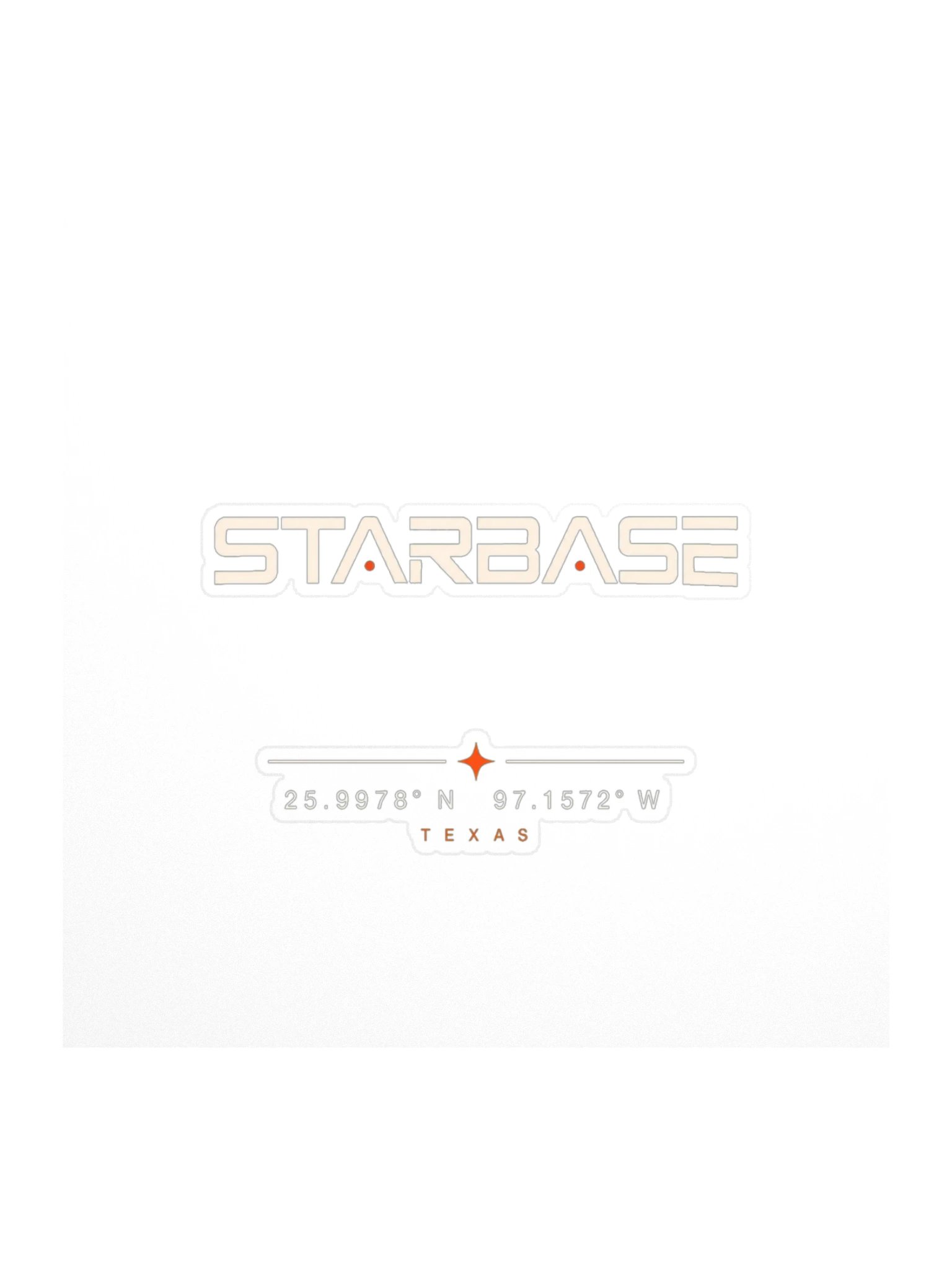 SpaceX Starship Starbase Coordinates Sticker product image (1)