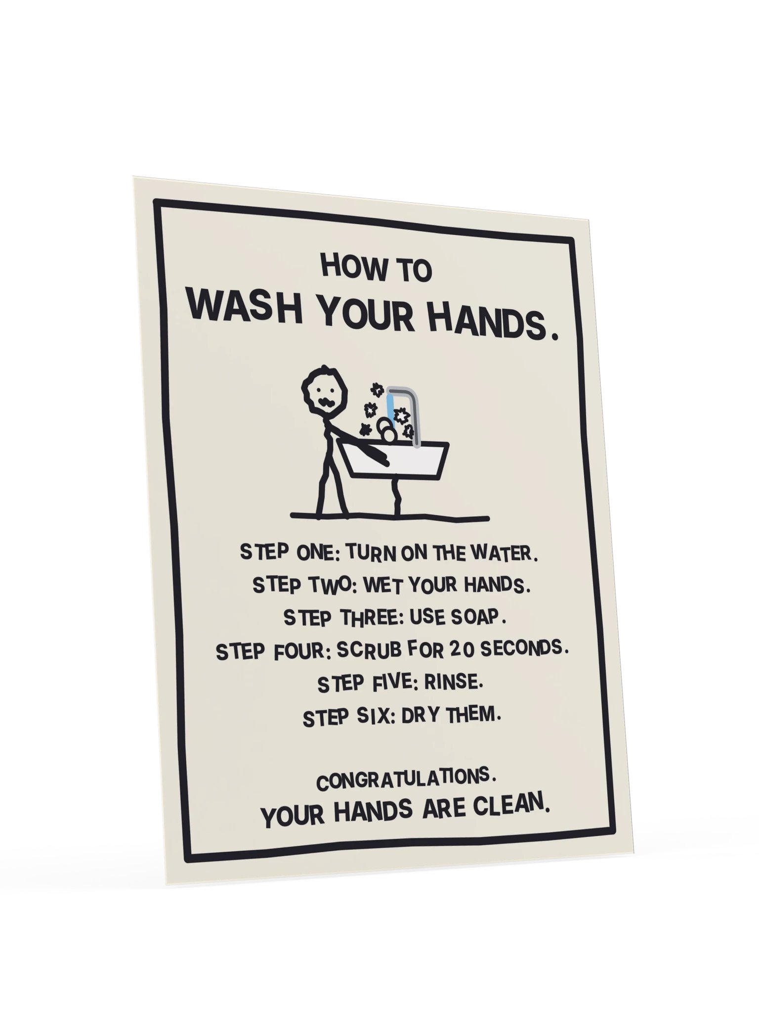 How to Wash Your Hands (Bathroom Sign) product image (18)