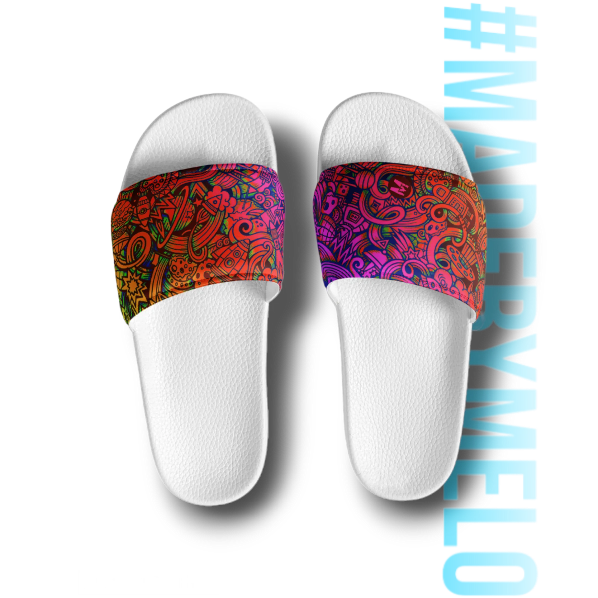 Rainbow Space Scribble - Women's Slides | #MADEBYMELO product image (2)