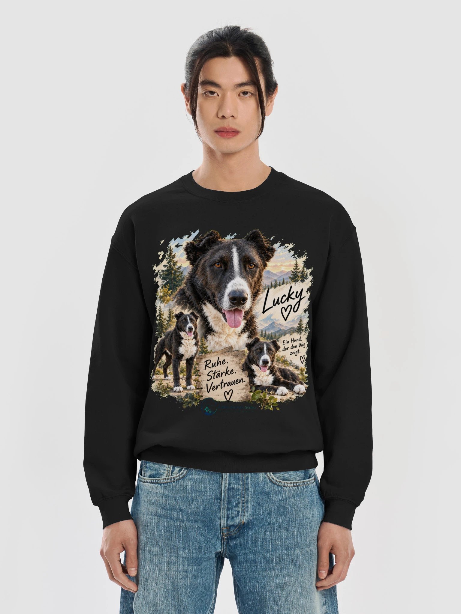 Lucky – Ruhe. Stärke. Vertrauen. | Berglandschaft-Crewneck product image (16)