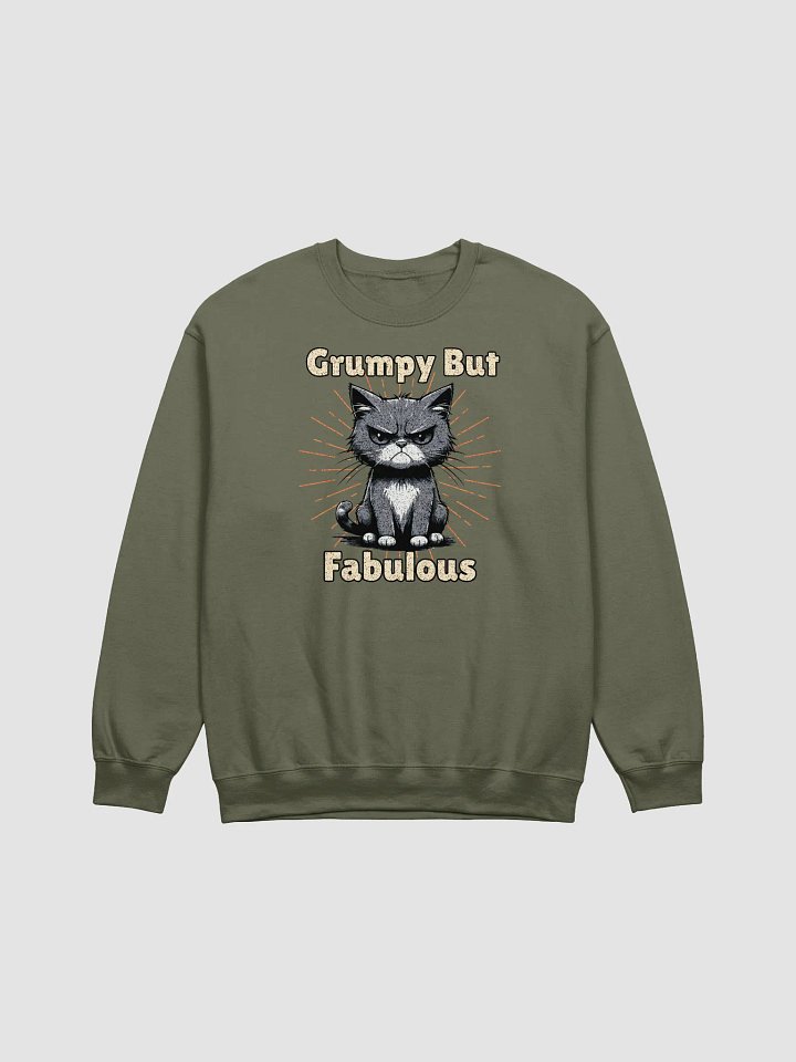 Grumpy But Fabulous Cat Crewneck Sweatshirt product image (13)