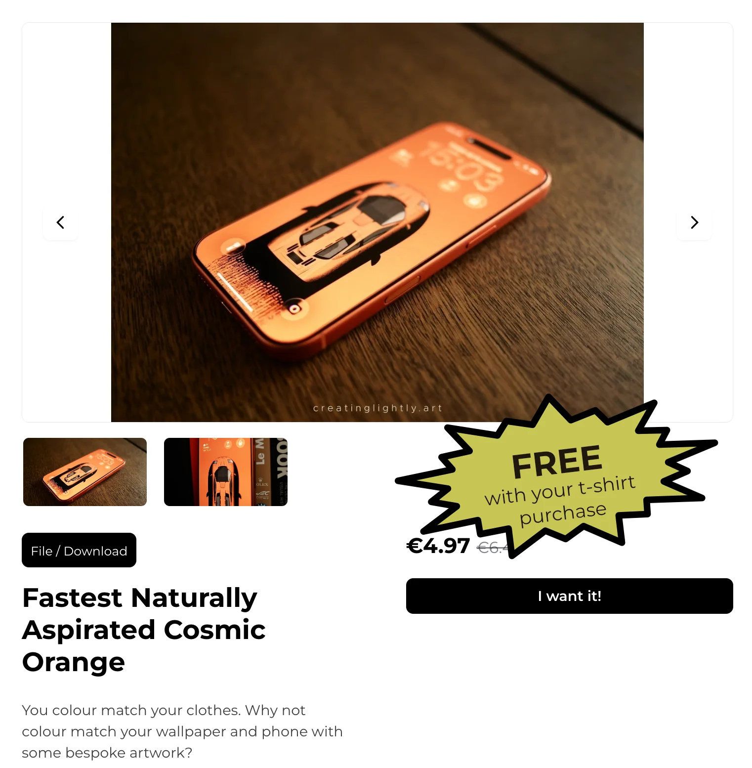Fastest Naturally Aspirated Cosmic Orange t-shirt product image (3)