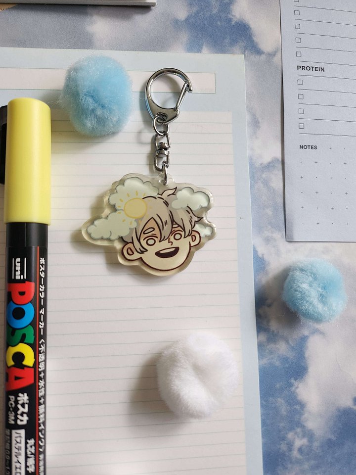 🟢Cloud Boy // Double Sided Acrylic Charm // ⚠️ LAST CHANCE SALE product image (2)