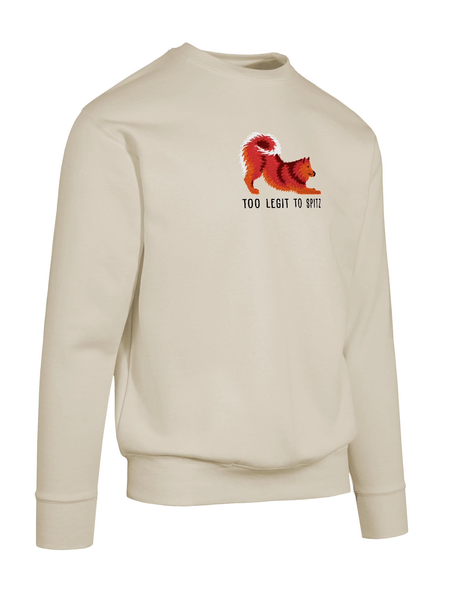 Too Legit to Spitz Sweatshirt (Embroidered) of a Finnish Spitz(Red) product image (80)