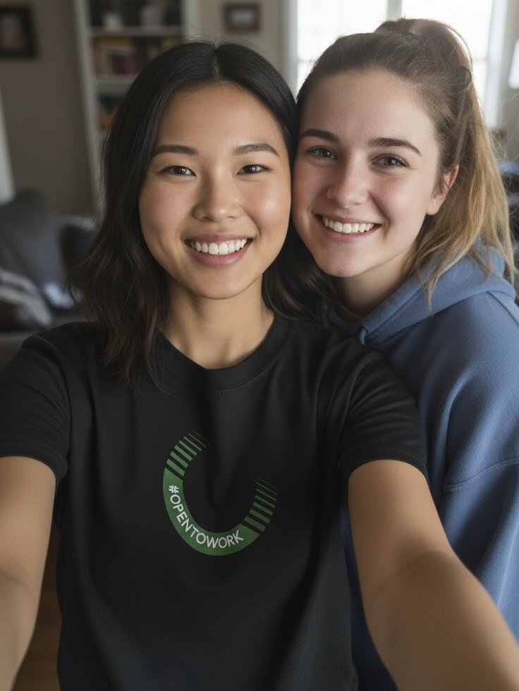opentowork t-shirt product image (4)