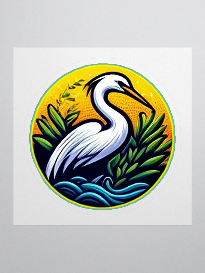 Ethereal Heron Kiss Cut Stickers product image (1)