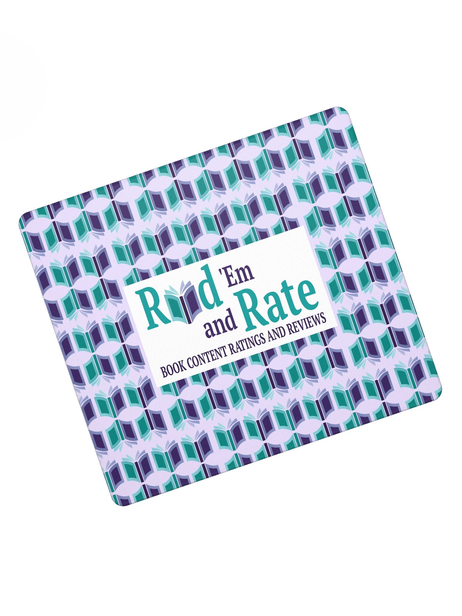 Read 'Em and Rate Gaming Mouse Pad (Light Purple Background) product image (5)