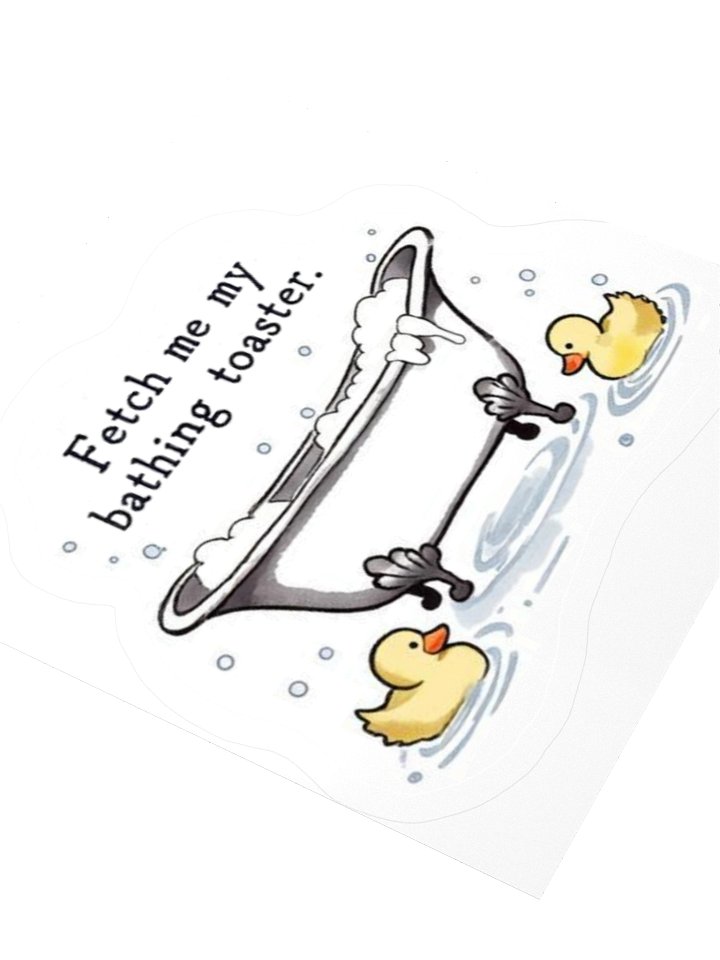 Bathing Toaster sticker product image (1)