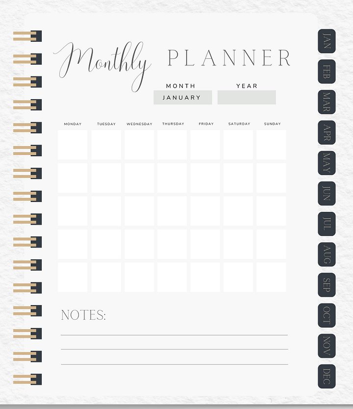 The Progress Over Perfection Monthly Planner product image (2)