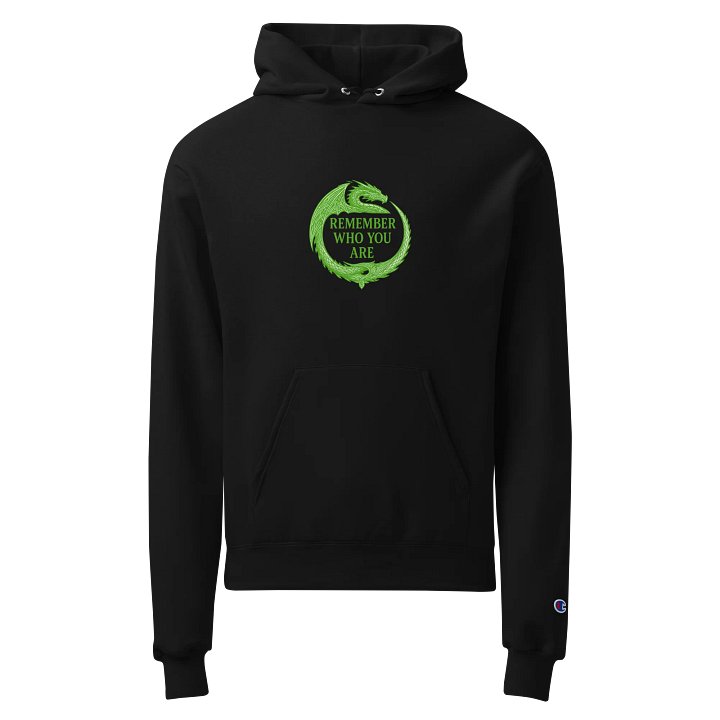 🟩 Green Dragon Hoodie – “Remember Who You Are” (Champion Edition) product image (1)